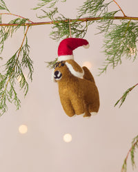 Saint Nicholas The Dog Handmade Felt Christmas Decoration