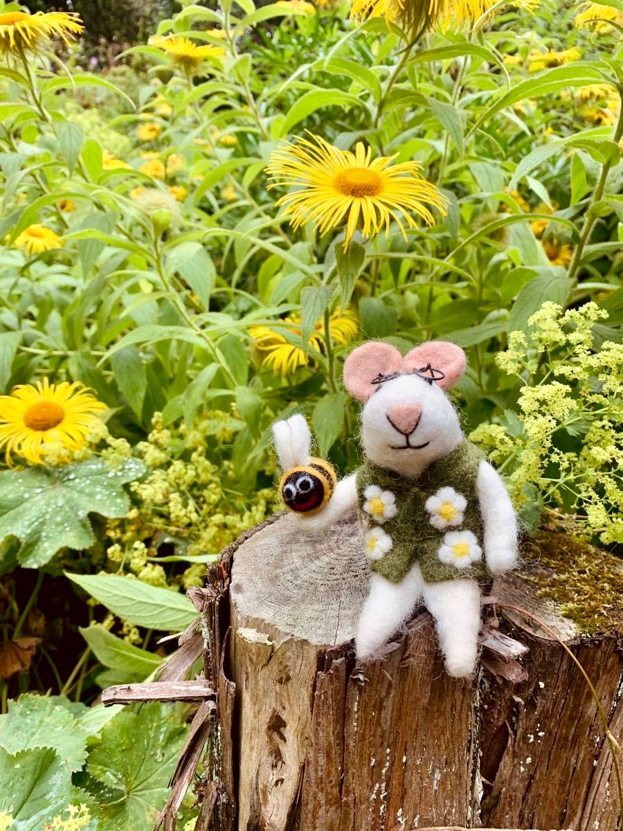 Isaac the Mouse Handmade Felt Decoration
