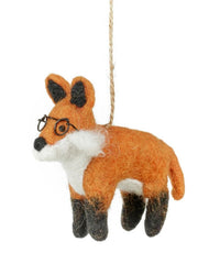 Lennox the Fox Handmade Felt Christmas Decoration