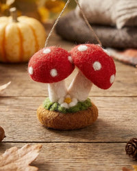 Twin Toadstools Handmade Felt Christmas Decoration