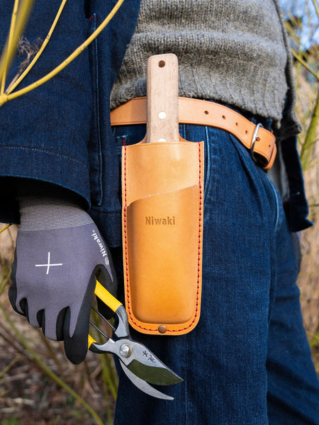 Niwaki Nijū Slim Double Holster for Hori Horis, Shears and Secateurs