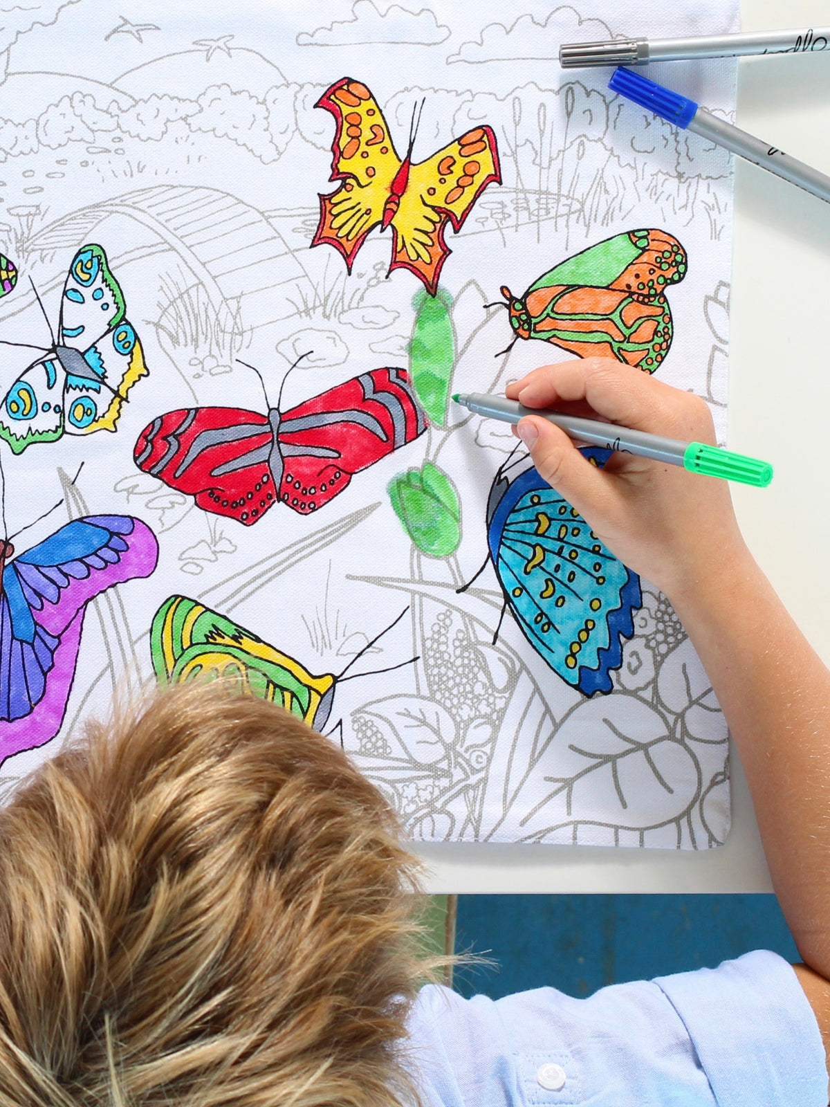 EatSleepDoodle Colour-In Placemat - Butterfly