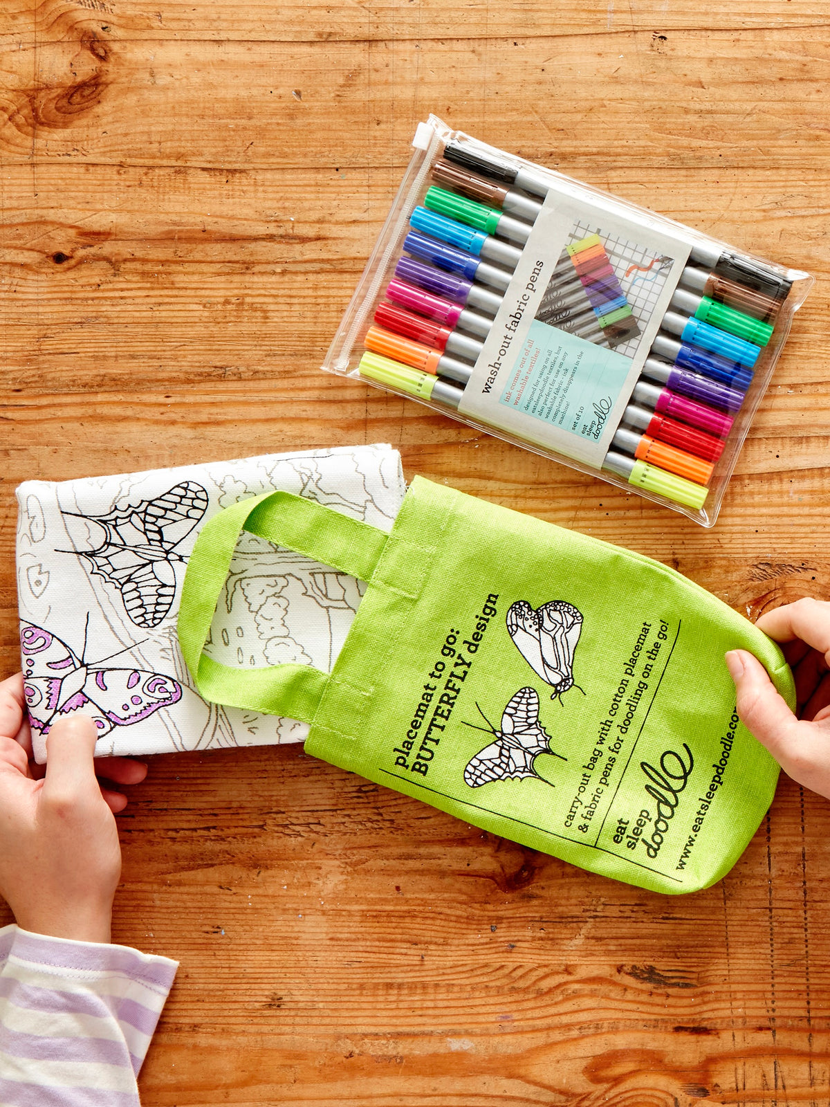 EatSleepDoodle Colour-In Placemat - Butterfly