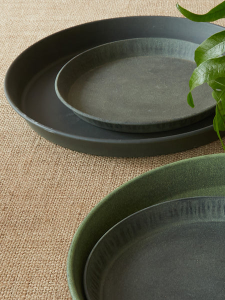 Dark Green Pot Saucer, Medium