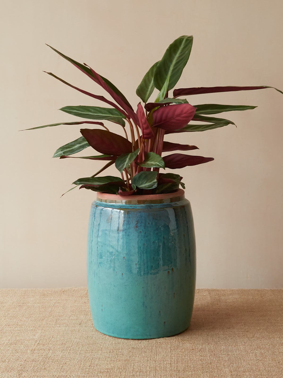 'Mykonos' Blue Grey Glazed Planter, Small