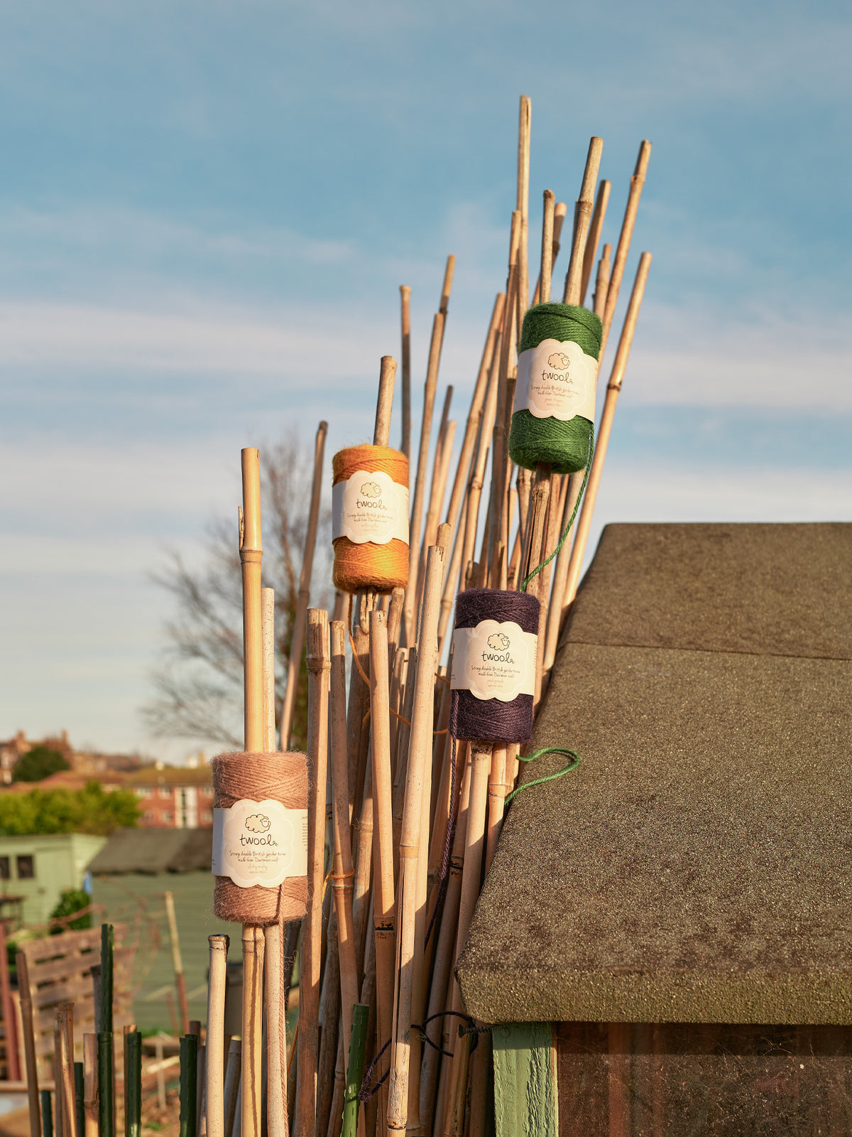 Twool Sustainable Wool Garden Twine, Green