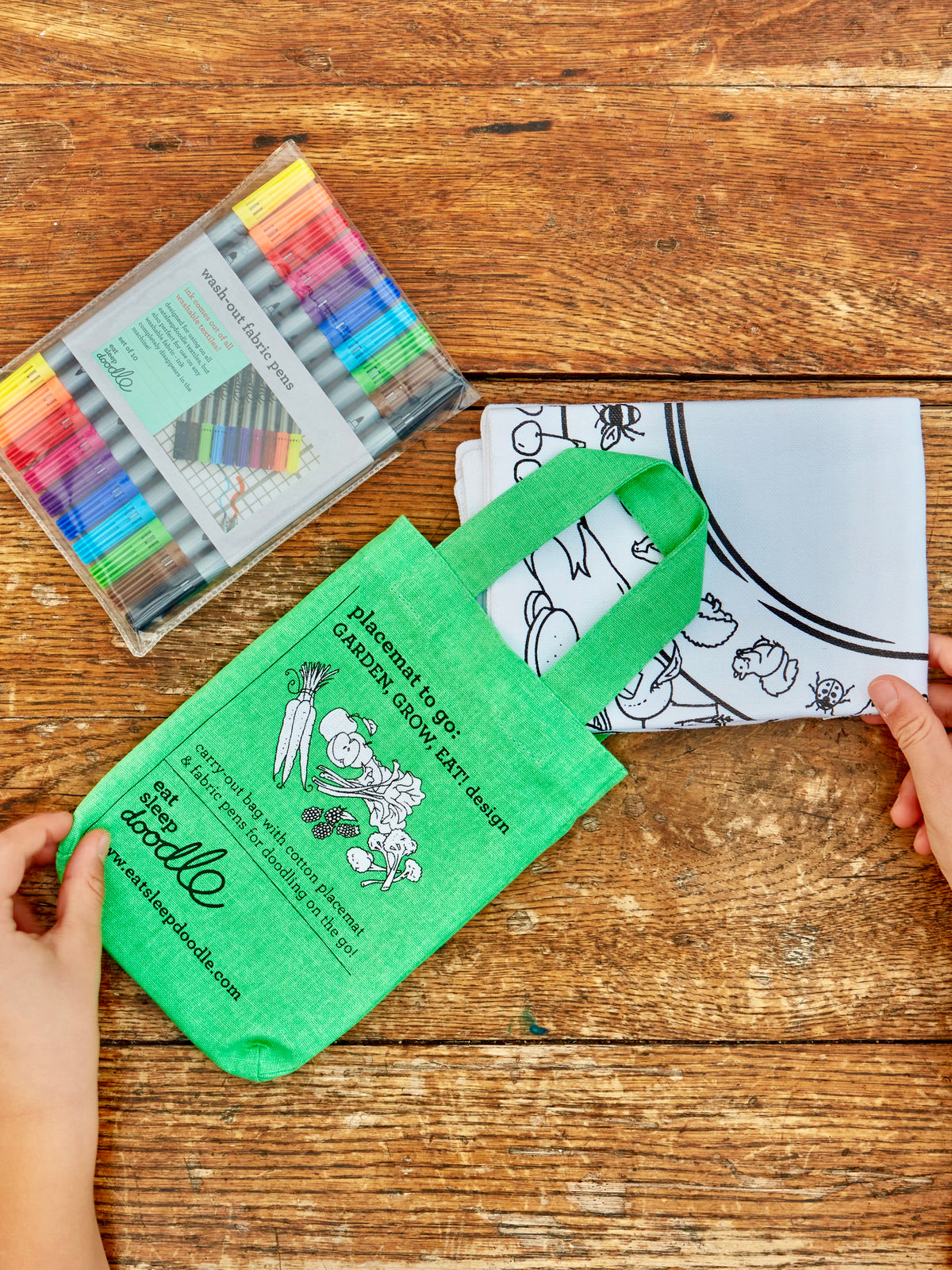 EatSleepDoodle Colour-In Placemat - Garden, Grow, Eat