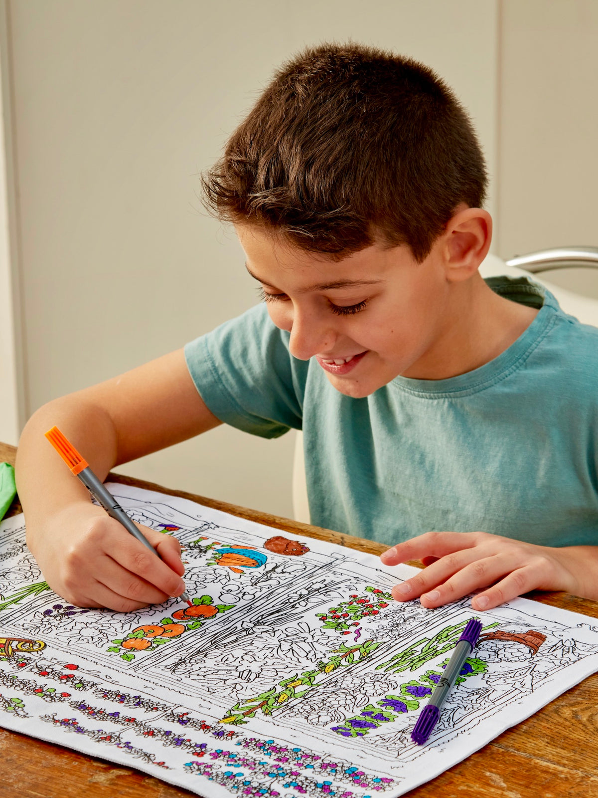 EatSleepDoodle Colour-In Placemat - Garden, Grow, Eat