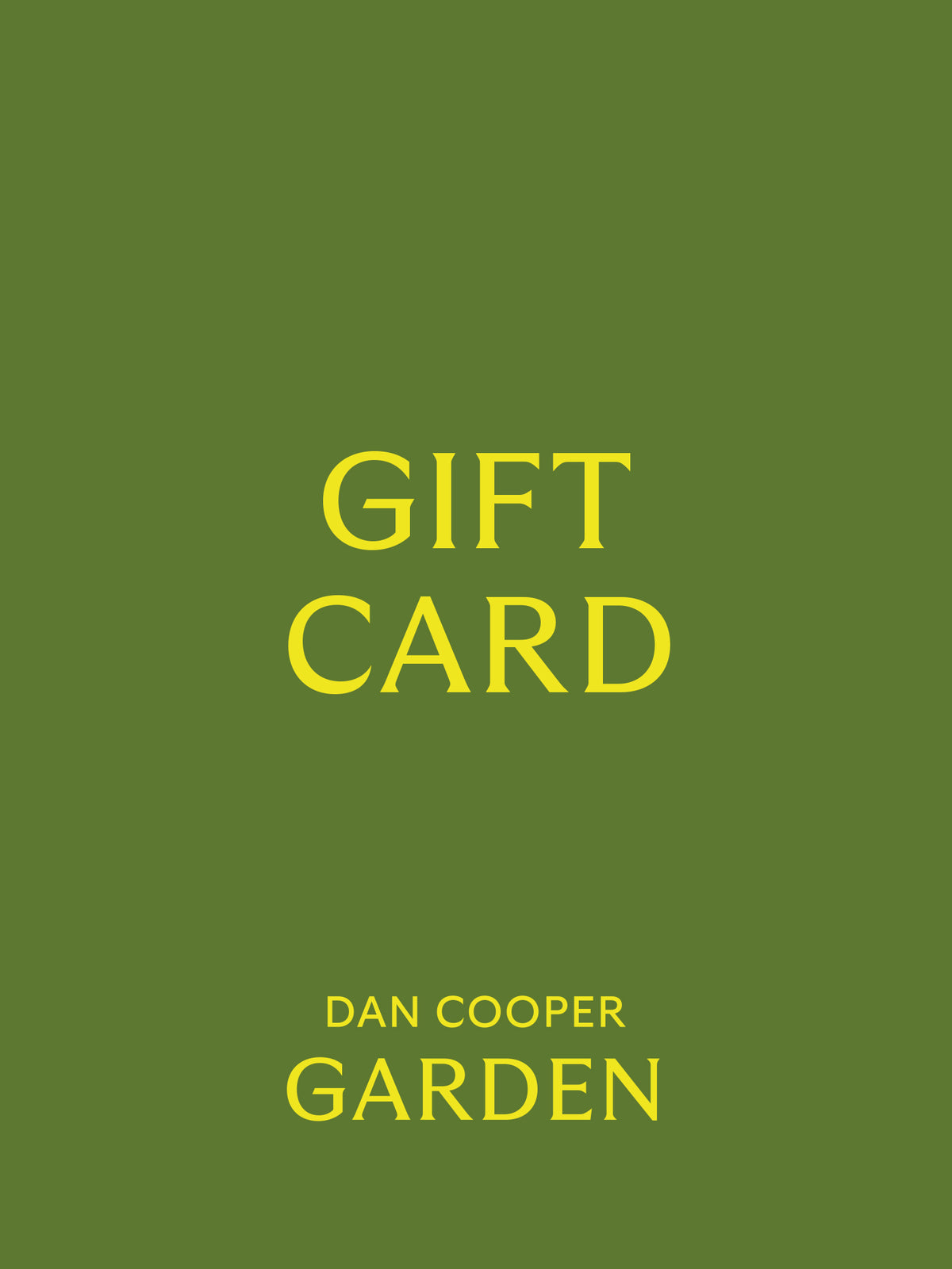 Dan Cooper Garden Digital Gift Card
