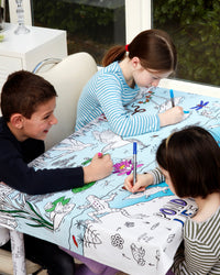 EatSleepDoodle Colour-In Tablecloth - Pond Life