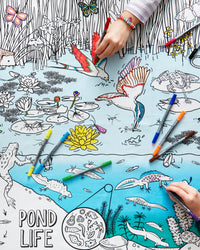 EatSleepDoodle Colour-In Tablecloth - Pond Life