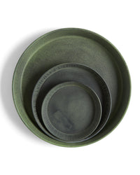 Dark Green Pot Saucer, Medium