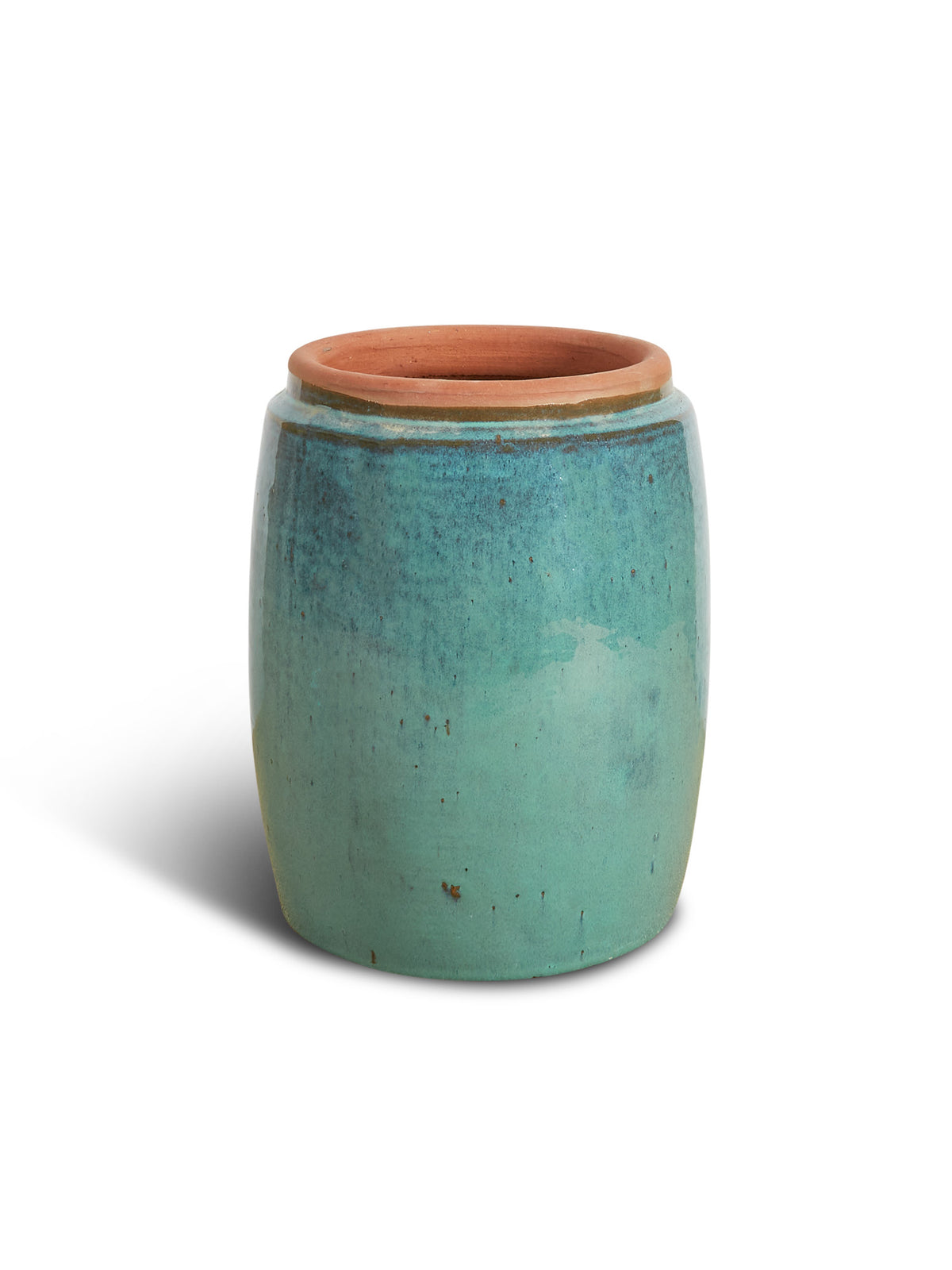 'Mykonos' Blue Grey Glazed Planter, Small