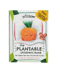Willsow Plantable Book - The Carrot Who Was Too Big For His Bed