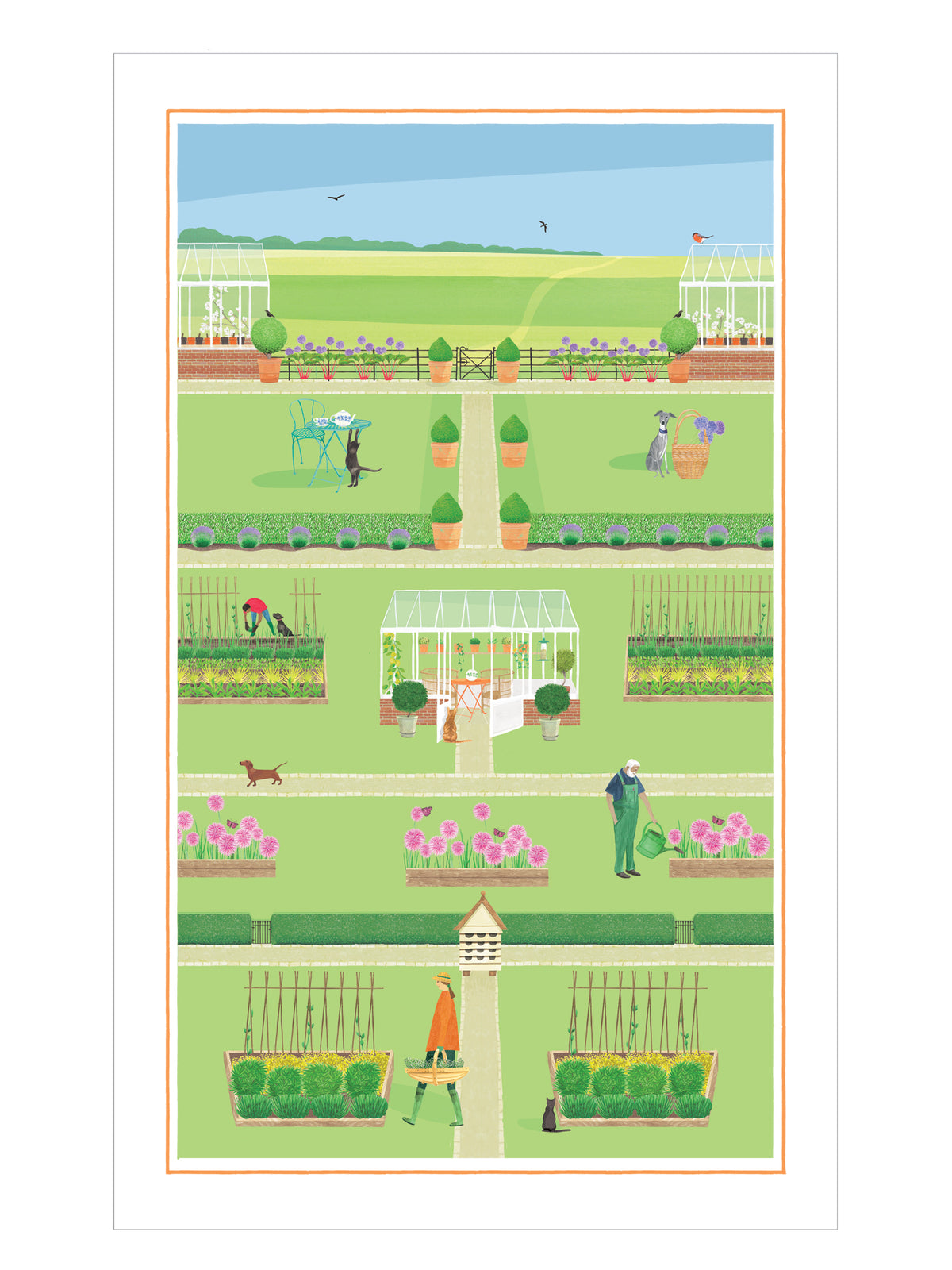Time & Em Kitchen Garden Tea Towel